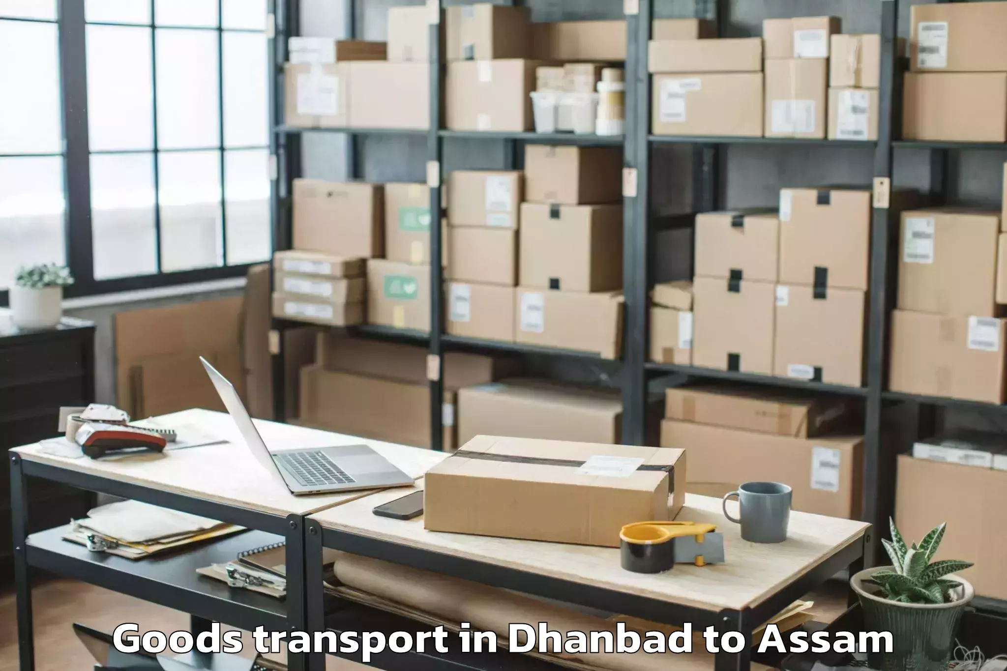 Hassle-Free Dhanbad to Dhing Town Goods Transport